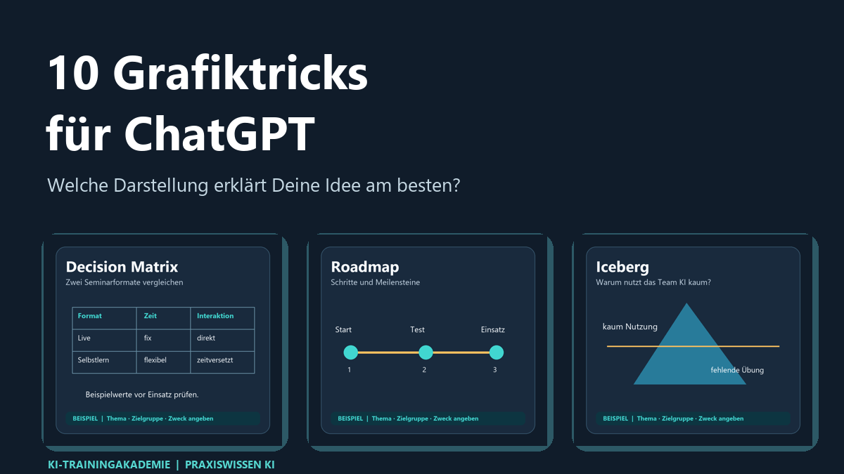 10 Grafiktricks für ChatGPT: So wählst Du die passende Darstellung